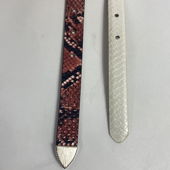 Free Press 2 faux snakeskin leather belts NWT - Picture 4 of 4